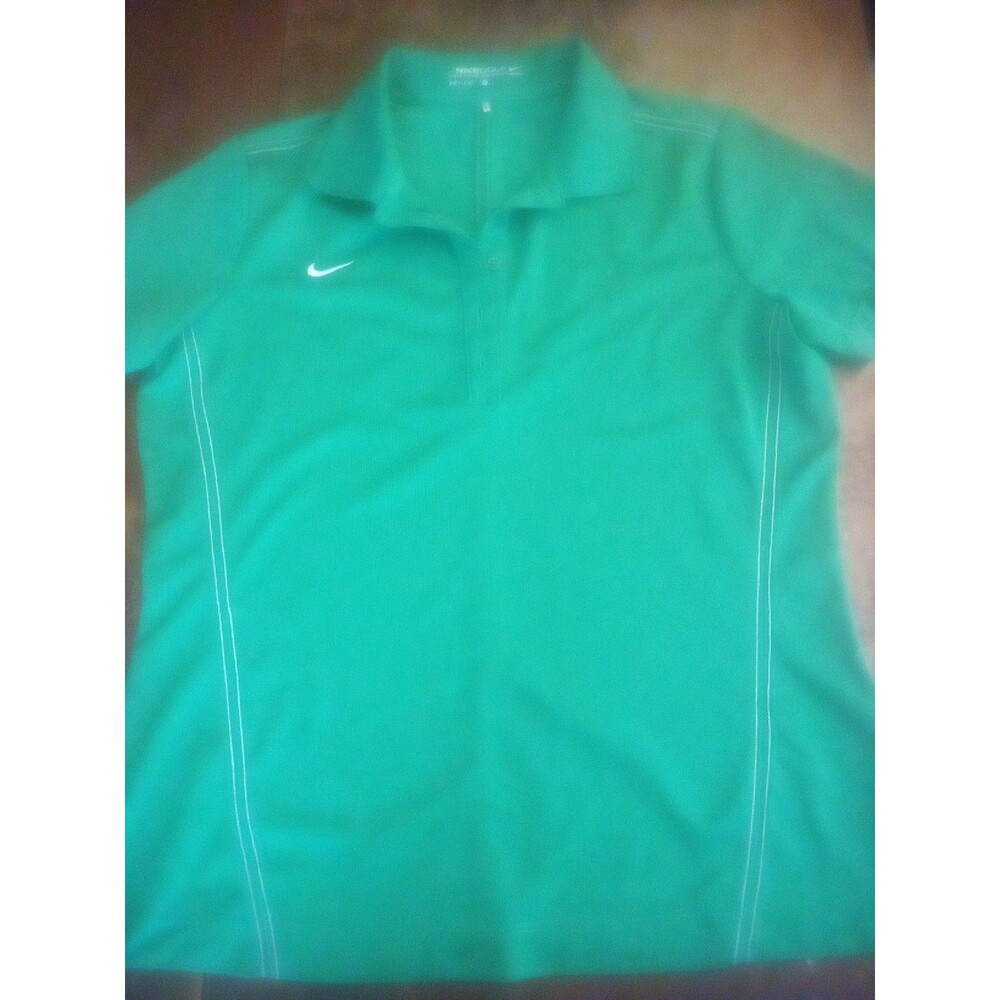 Nike Golf Sz.Lg Green Women's Dri-Fit Polo /w Logo